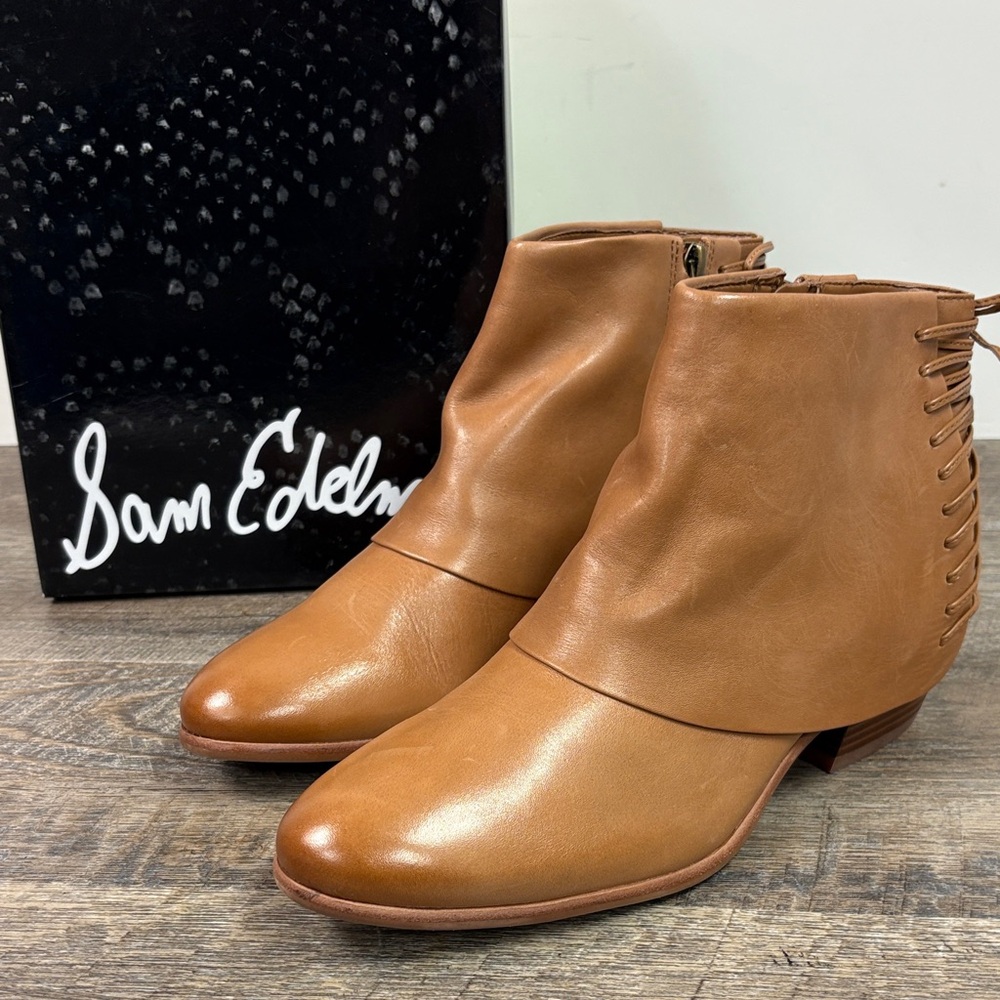 NEW Sam Edelman “Princeton” Saddle Leather Ankle Boots (Size 9)